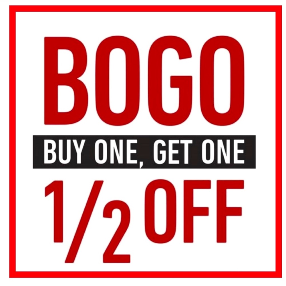 Buy one, get one of equal or lesser value 75% off.